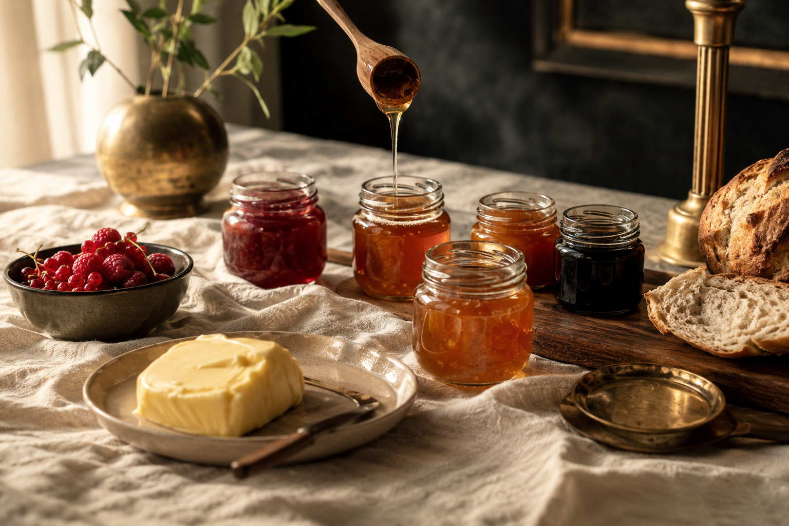 Confitures et fruits